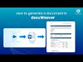How to Generate Document in docuWeaver