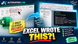 Excel Creates VBA Code Automatically See What Happens!