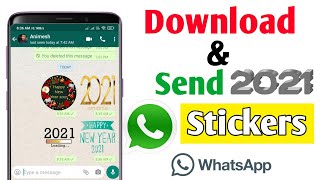 WhatsApp Sticker Kaise Download Kare | WhatsApp Par New Year 2021 Sticker Kaise Send Kare screenshot 5