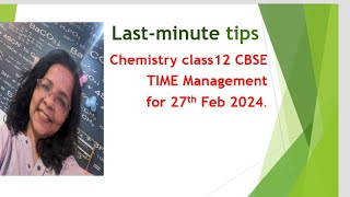 Chemistry Board Paper (Attemption/ Presentation) class 12 CBSE 27th Feb 2024.