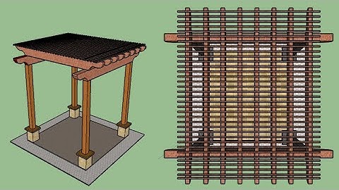 Modeling a Pergola in SketchUp WITH COMPONENTS Shorts way