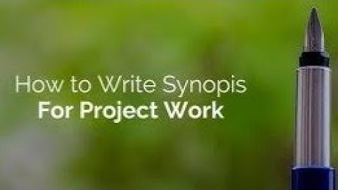 MLIP 002 IGNOU MLIS.  How to write           Project Synopsis