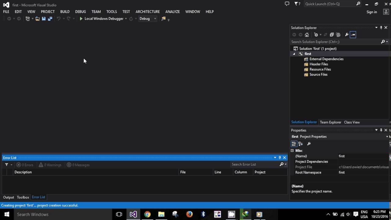 1-open new project in visual studio - YouTube