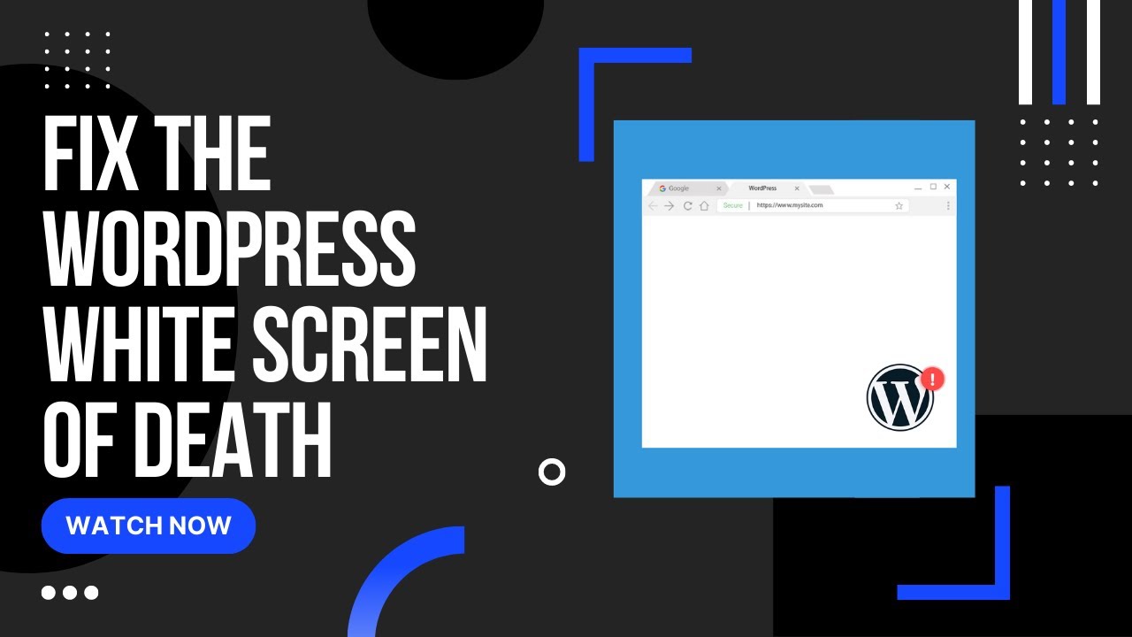 How to Fix the WordPress White Screen of Death (Easy Solution) - YouTube