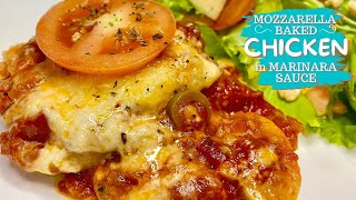 EASY PEASY CHEESY! Baked Mozzarella Chicken in Tomato Sauce Recipe