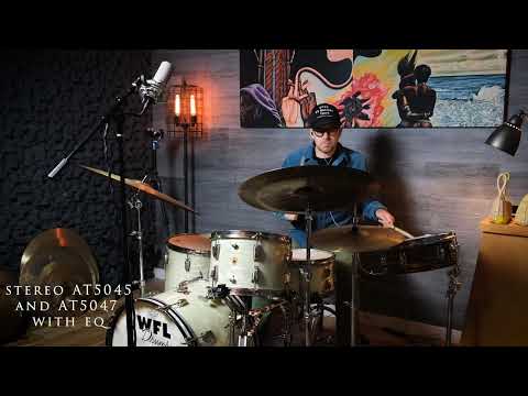 AUDIO TECHNICA 5045 & 5047 drum set demo by Carter McLean