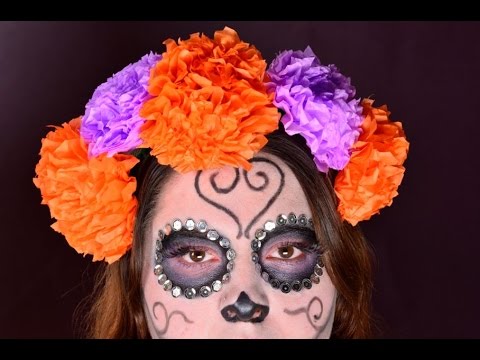 Craftología | Cómo Hacer una Corona de Flores de Cempasúchil de Papel -  YouTube