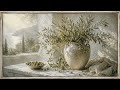 Olive Branches by the Mediterranean Sea | 1 Hour Silent Ambient 4K | Samsung Frame TV Art