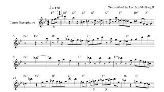 Doxy - Branford Marsalis (Bb Transcription)