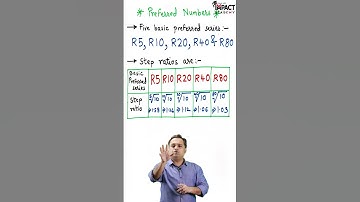Prefferred Numbers or Preferred Series in हिंदी #Shorts