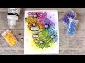 Creating a Rainbow of Daisies in Card Making - Using Dye Ink Pads