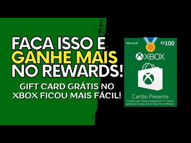 MICROSOFT REWARDS: Gift Card Grátis no XBOX Ficou Mais FÁCIL! - Faça Isso  Agora!!! 