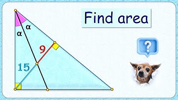Find area of triangle  #maths #geometry #olympiad #cds #cat #sat #iit #cbse #ssc #cgl 2190