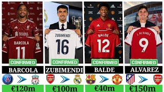 🚨 Confirmed Transfers Today Arsenal Sign Alvarez, Balde to Man United, Barcola, Zubimendi Shock Move