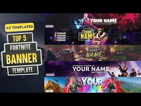 Top 5 Fortnite Banner Template Ae Templates Youtube - top 5 fortnite banner template ae templates