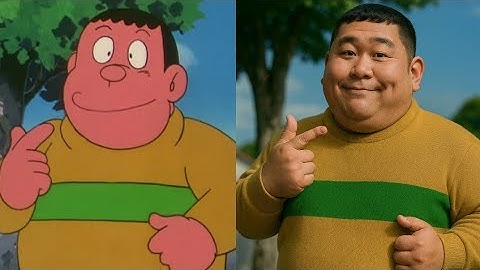 Doraemon Characters In Real Life #cartoon #doraemon #viralvideo #trending