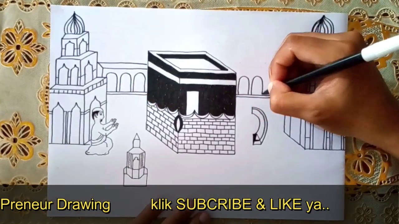 HOW TO DRAW KABAH AND MECCA IS VERY GOOD YouTube