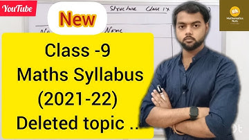 class-9 Maths Syllabus (2021-22) Deleted topic ,chapter division in term-1 and term-2