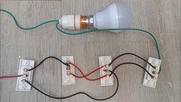 ▶️ 3 way switch wiring | Without intermediate switch | 1 bulb 3 switch controls connection  Hindi |