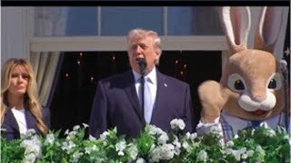President Trump hails rescue of US airman in Iran during White House Easter Egg roll