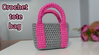 crochet bag for beginners ✅ crochet mini tote bag purse #crochet #knitting