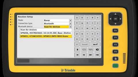Trimble SCS900 Rover Setup