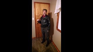 Negan Cosplay for Halloween with crepe wool beard application