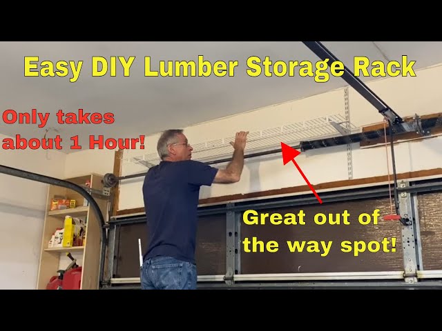 Easy DIY Lumber Storage Rack Wall Mounted 