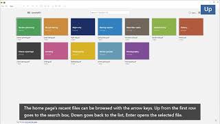 SumatraPDF: Home page keyboard navigation