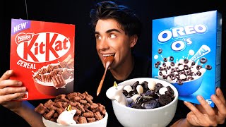 Let's Try Oreo Cereal, KitKat Cereal & Extra Chocolate!