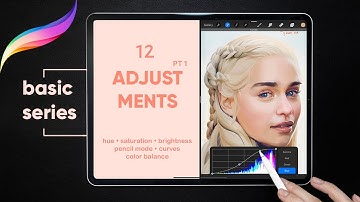 Ep. 12 | Procreate Adjustments pt. 1 - Hue/Saturation/Brightness, Curves + | Procreate Basic Series