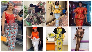 Classy African Fashion: Unique Long skirts and blouses | Lovely kaba and slit styles.