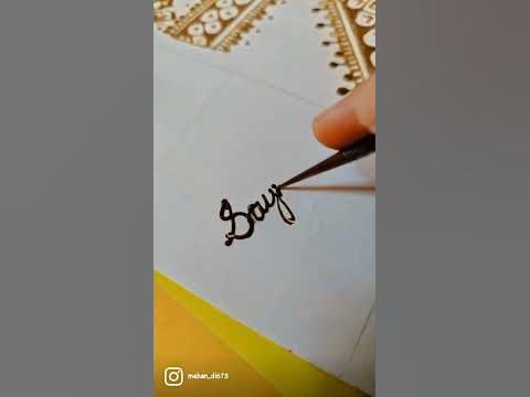 alphabet / sayma name draw with henna/ mehandi drawing#ytshorts #shorts