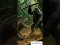 Gorilla Takes On a Giant Komodo Dragon!