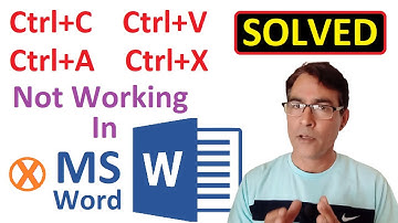 Keyboard shortcuts not working in Word like Ctrl+A, Ctrl+C, Ctrl+X etc. NOT working, How to Fix