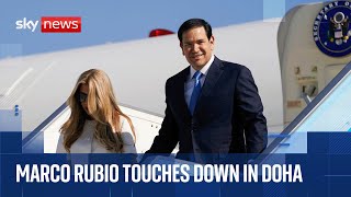 US Secretary of State Marco Rubio arrives in Doha
