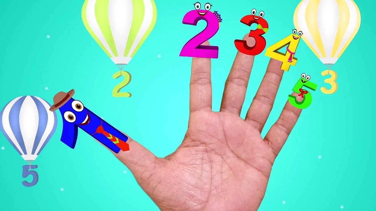 ⁣Numery palec Rodzina   numer piosenki   nauka dzieci   Kids Channel Polish   Numbers Finger Family