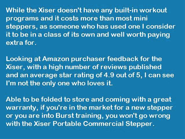 Xiser Portable Commercial Stepper Review - YouTube