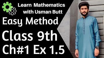 Class 9th Mathematics Chapter 1 Exercise 1.5 Q# 1-6 Complete | Learn Mathematics with Usman Butt