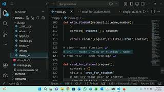 160. url route , view's function , name parameter