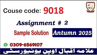 Aiou 9018 assignment 2 Autumn 2025 solutions  @picksPK ​