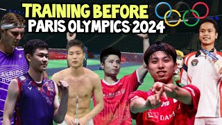 Badminton training before Paris Olympics 2024