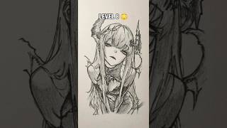 How to draw Vampire in different level #ytshorts #artdrawing #vampire #sketch #howtodraw #drawing