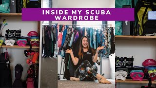 INSDIE MY SCUBA WARDROBE + why I have so much scuba gear