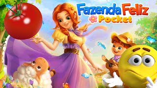 Jogando Fazenda Feliz Pocket! Esquecemos de plantar tomate! Pets muito fofos! screenshot 4