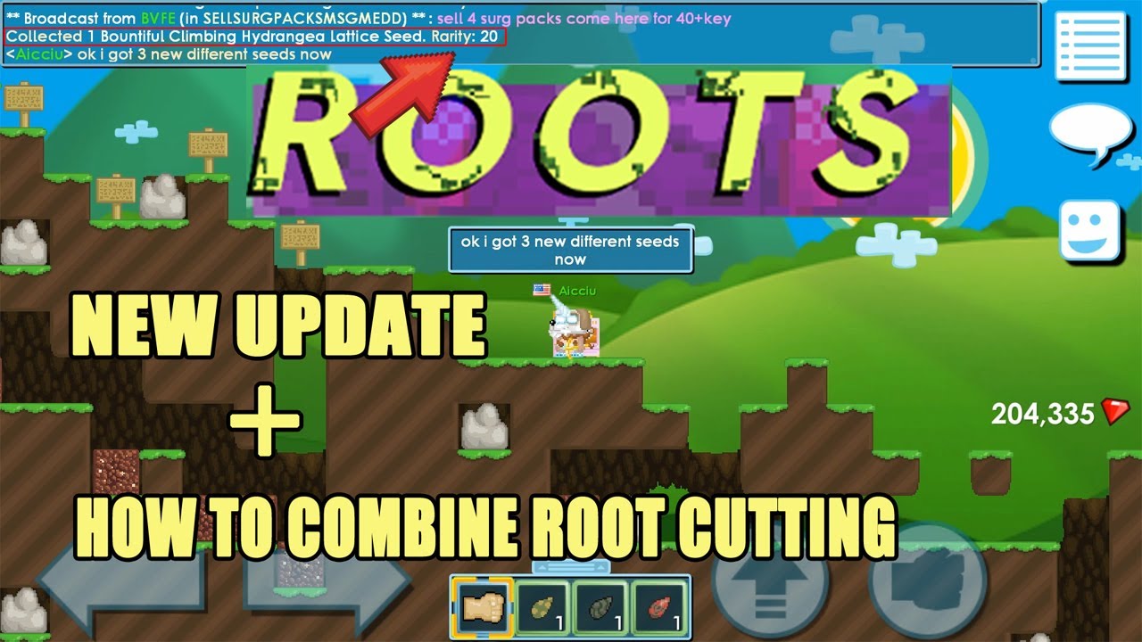 Roots Update How To Combine 2 Root Cutting Growtopia Youtube - growtopia buysell items not roblox roblox