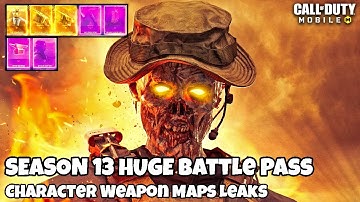 SEASON 13 HUGE Battle Pass Character Weapon Maps Leaks CODM | Cod Mobile S13 Leaks | CODM S13 Leaks