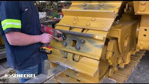 Master pad install on a CAT D10T2 Dozer. #heavyequipment #caterpillarequipment
