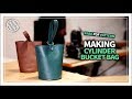 [Leather Craft] Making a Cylinder bag I FREE PATTERN I