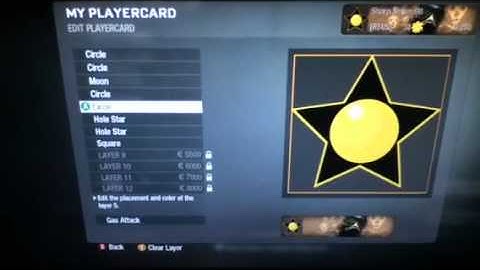 COD Black Ops Emblem : 3-D Star
